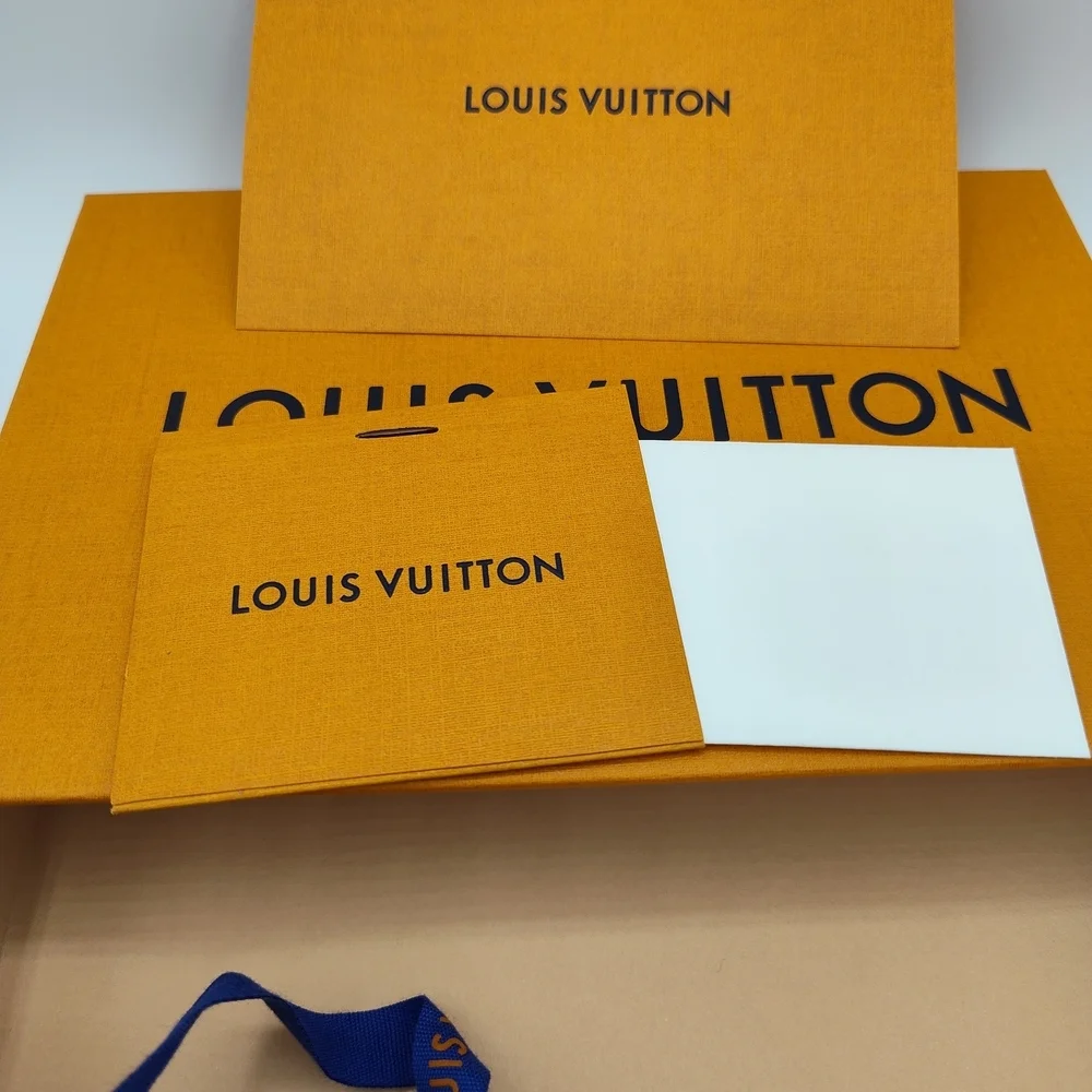 Louis Vuitton Gift Box Ribbon Cards Envelope Authentic LV Packaging Set Bundle - Picture 4 of 8